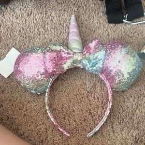 Sequin Pastel Unicorn Ear Headband